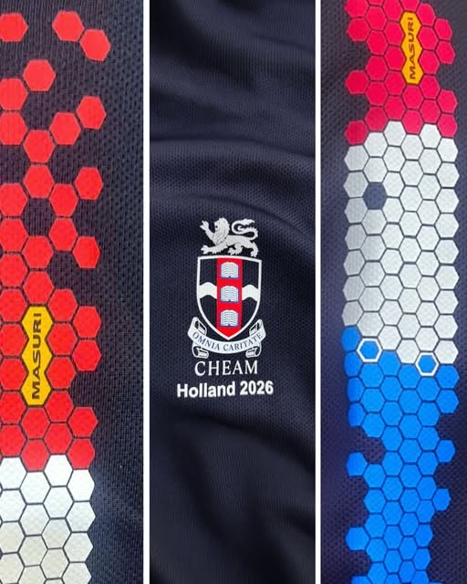 Close-up of a personalised Cheam Holland 2026 shirt and print detail